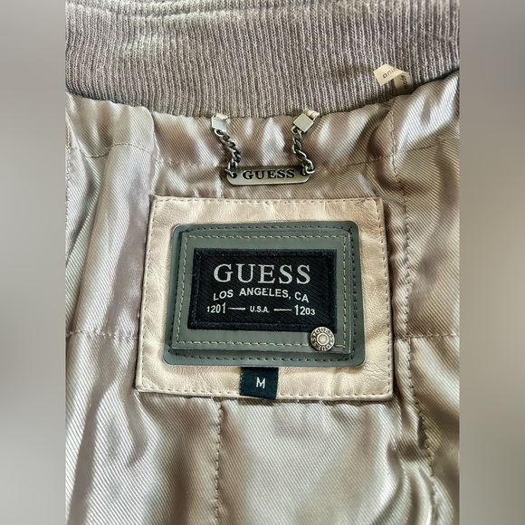 GUESS Distressed Faux Leather Jacket - Picture 10 of 10